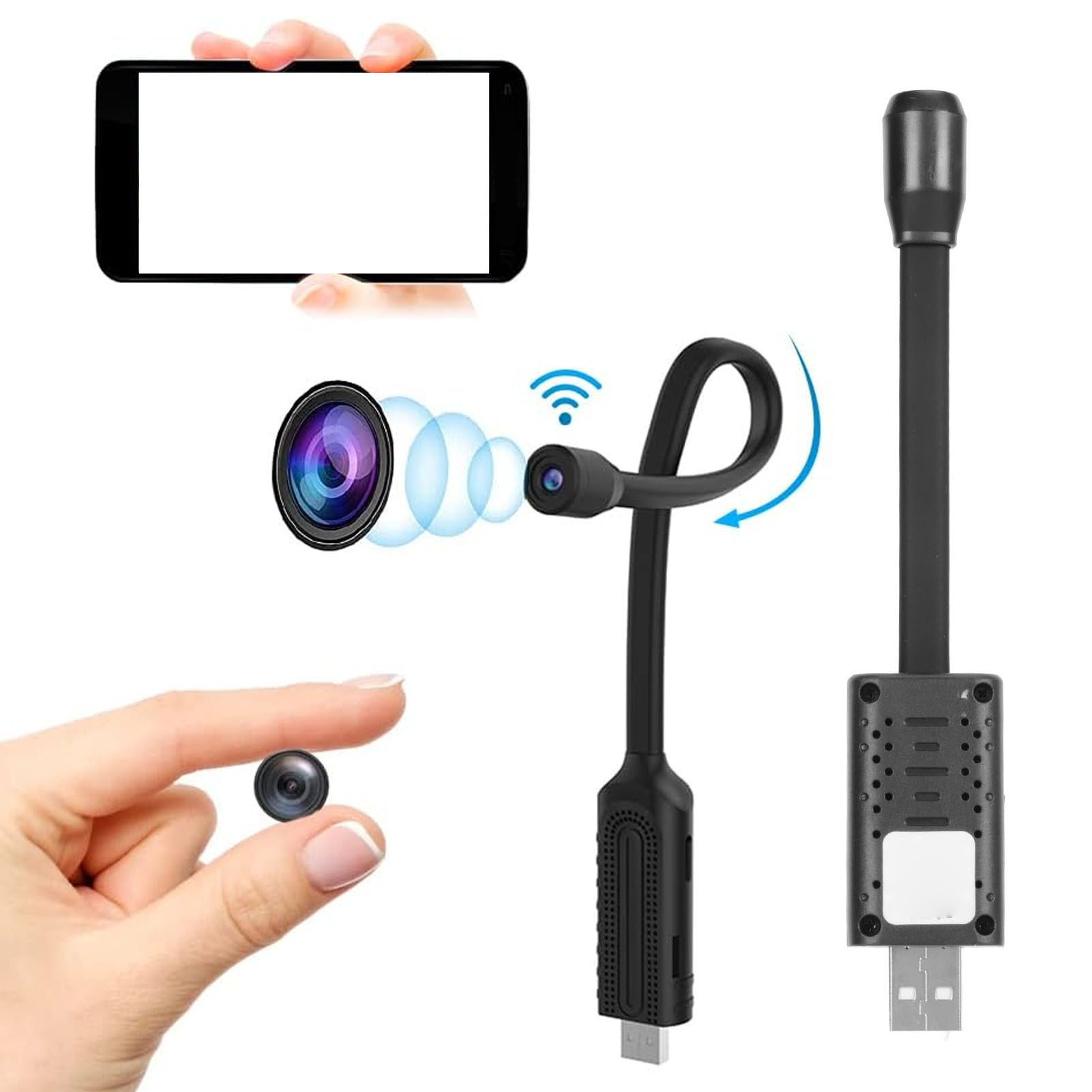 Home Security Hidden Cameras - USB Mini WiFi Wireless Camera Mini