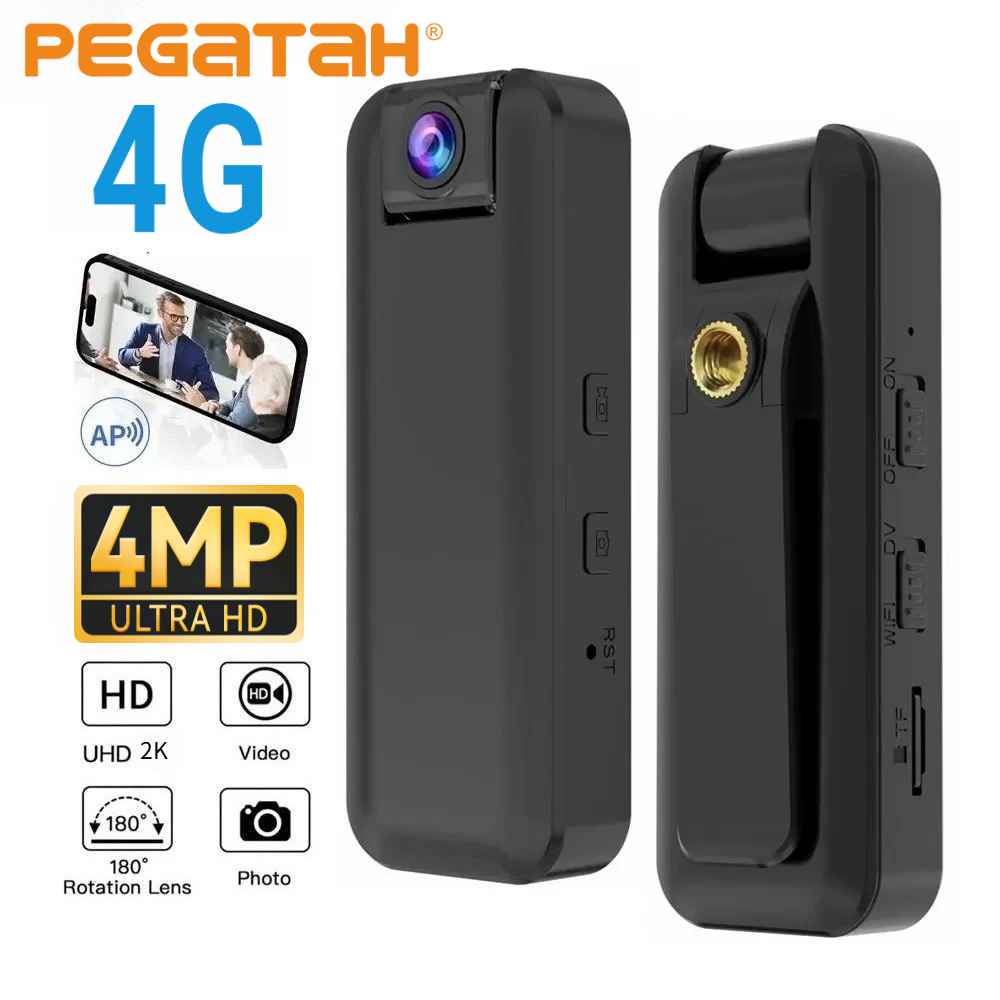 Home Security Hidden Cameras - 4G Mini Camera 4K UHD Portable