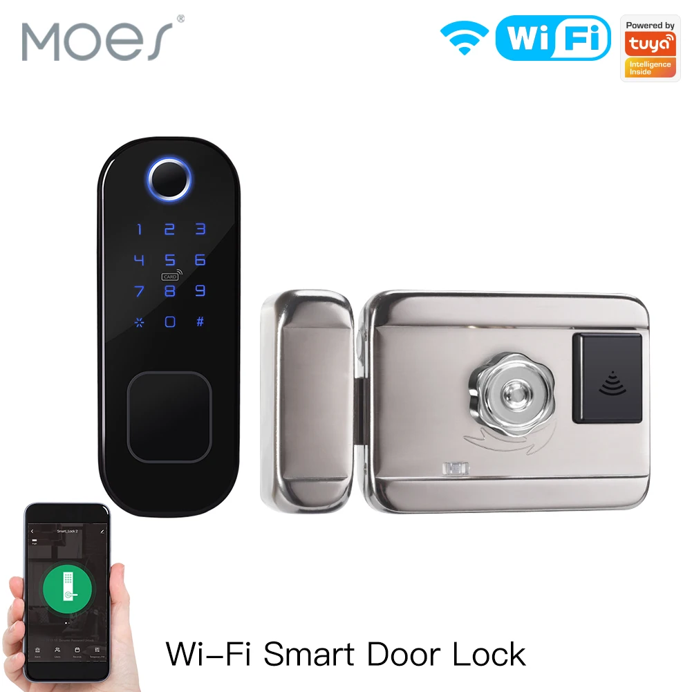 Home Security Locks For Doors - MOES WiFi Tuya Smart Lock Door