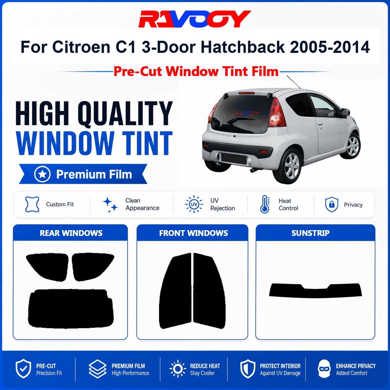 Home Security For Windows - Premium Pre-Cut Window Tint For Citroen