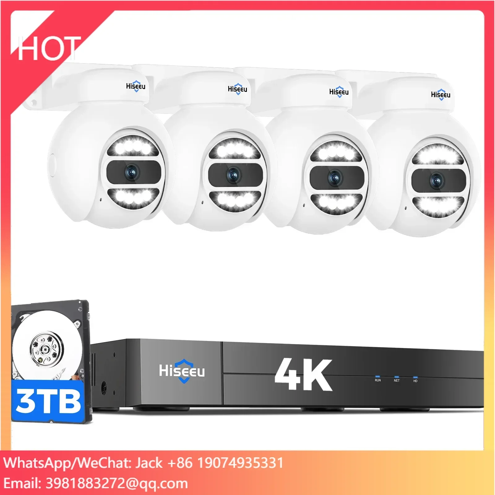 Home Security And Camera Systems - Hiseeu Automatic Tracking 5mp Poe Nvr