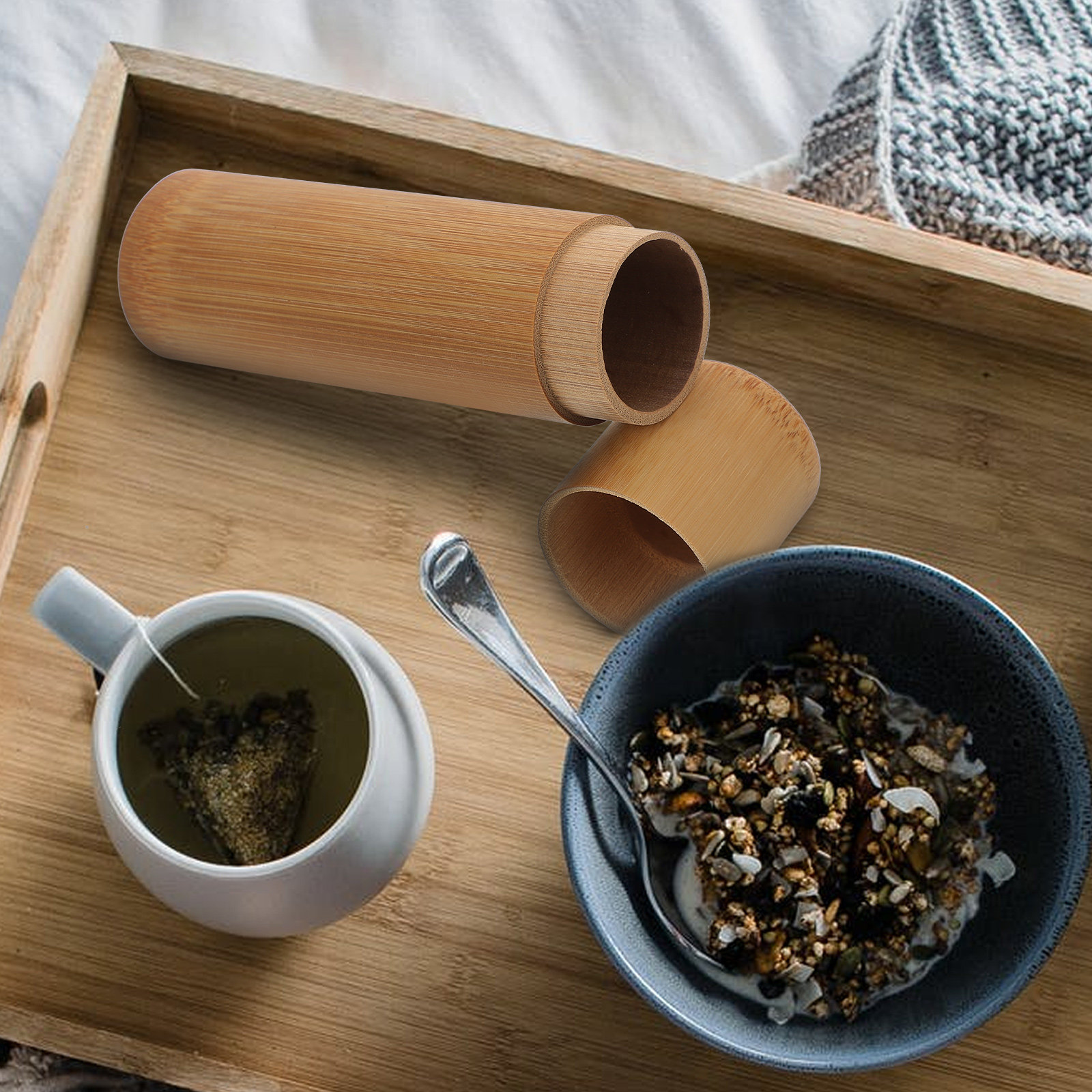 Home Security Youtube - 1Pcs Bamboo Incense Storage Tube Safe