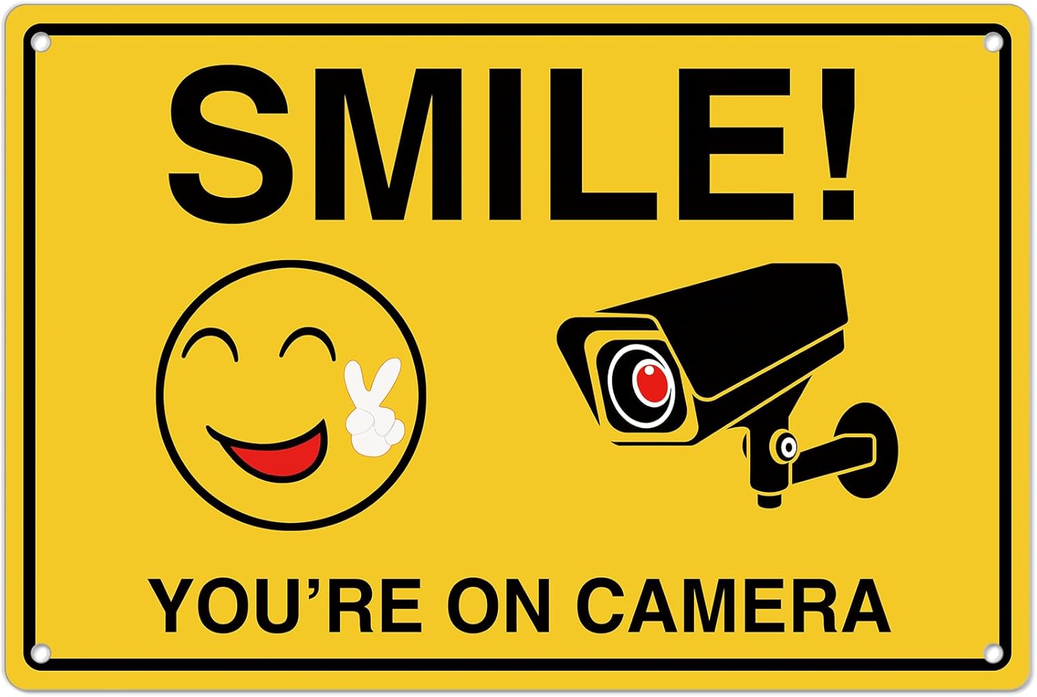 Home Security Electronics - Smile Youre On Camera Signs ;