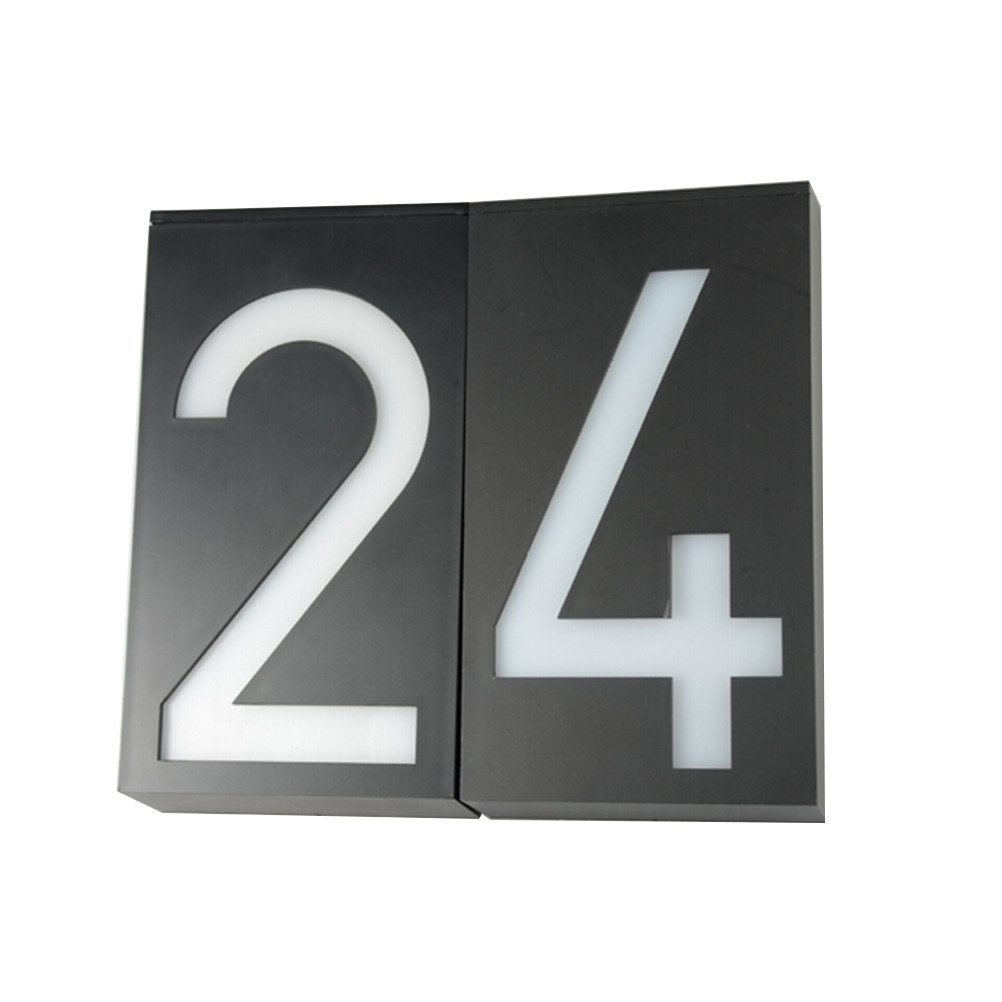 Home Security Number - Solar Power 6 LED Doorplate Number