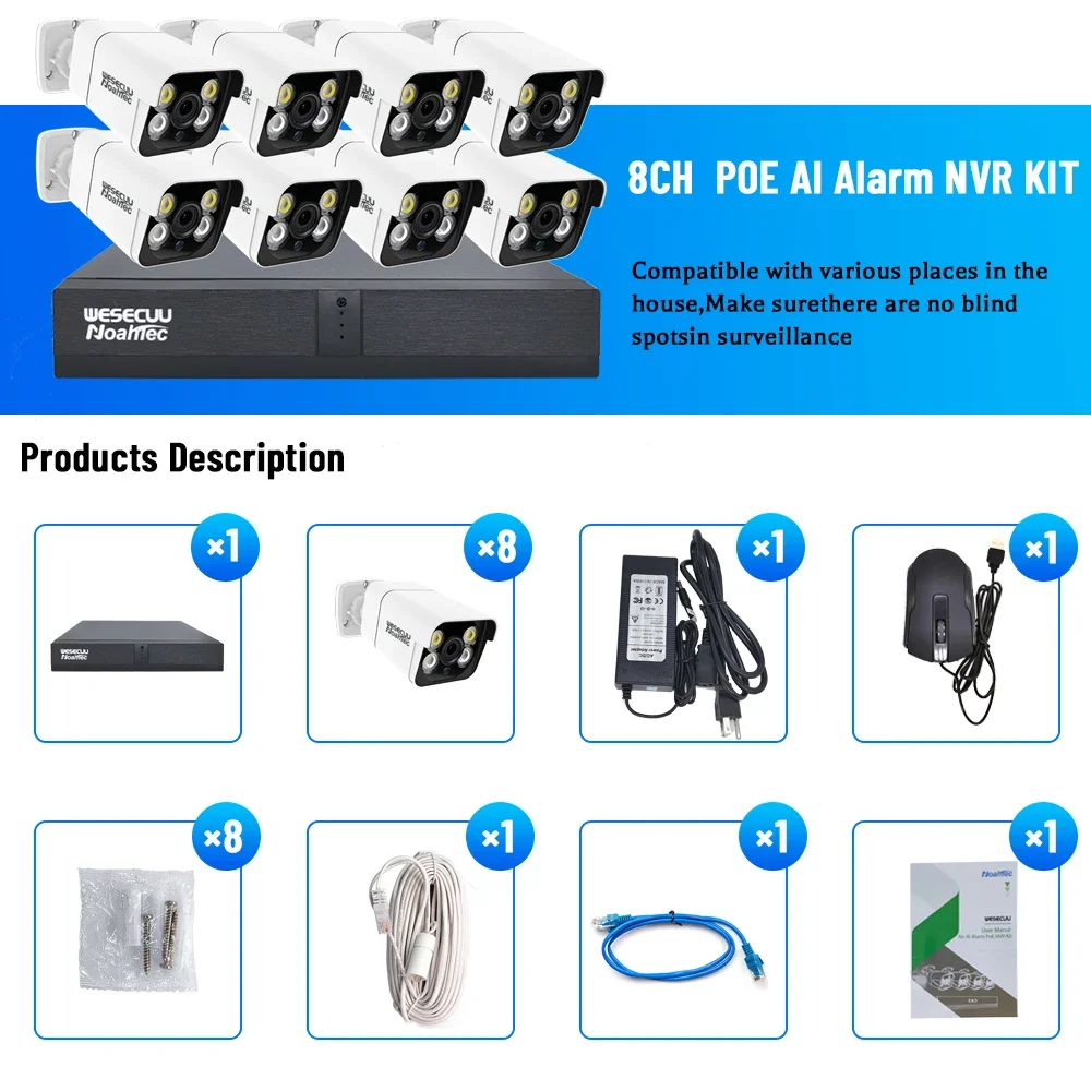Home Security And Camera Systems - Manufacturer 5mp 4k 8mp 4 8