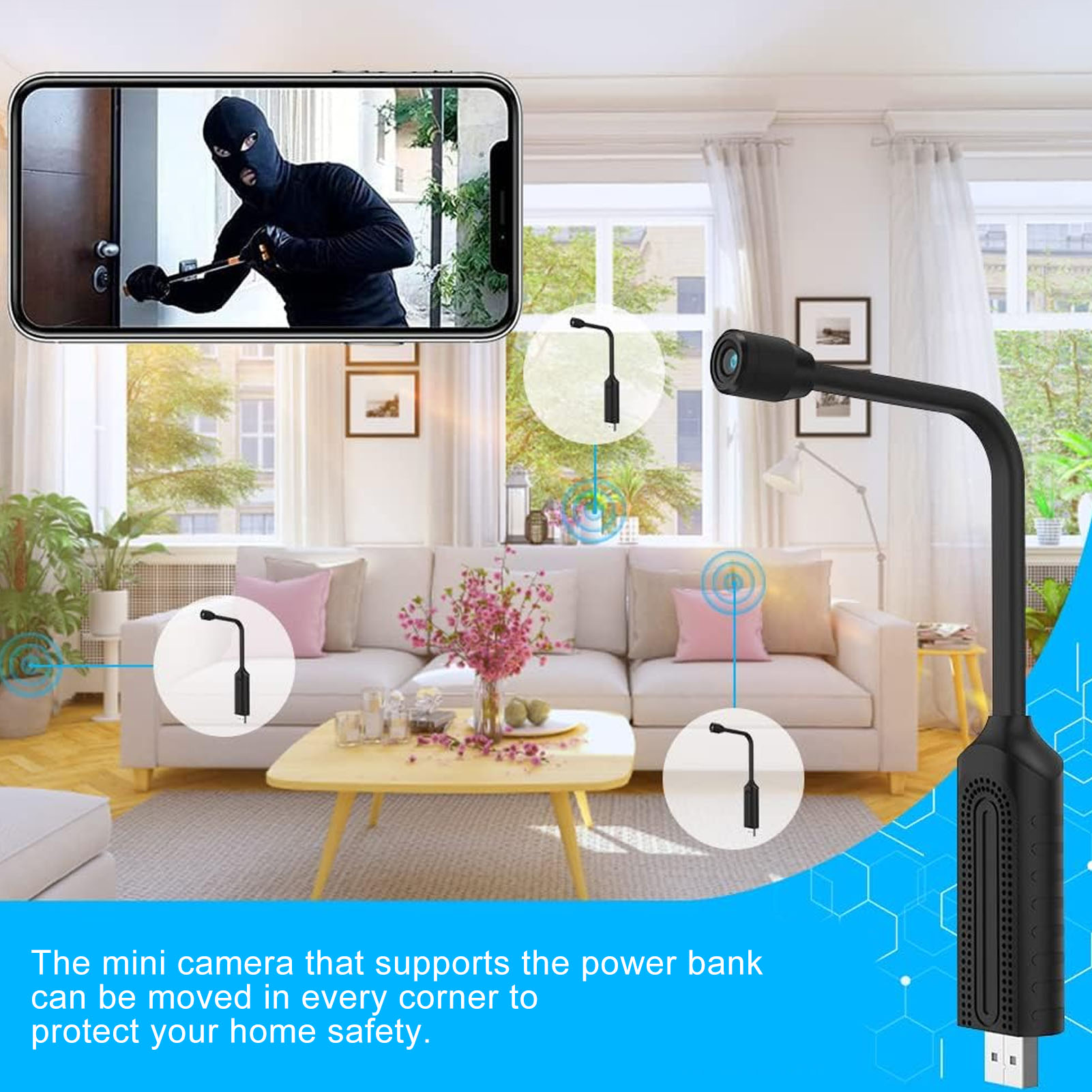 USB Mini WiFi Wireless Camera  - Home Security Hidden Cameras recension och pris