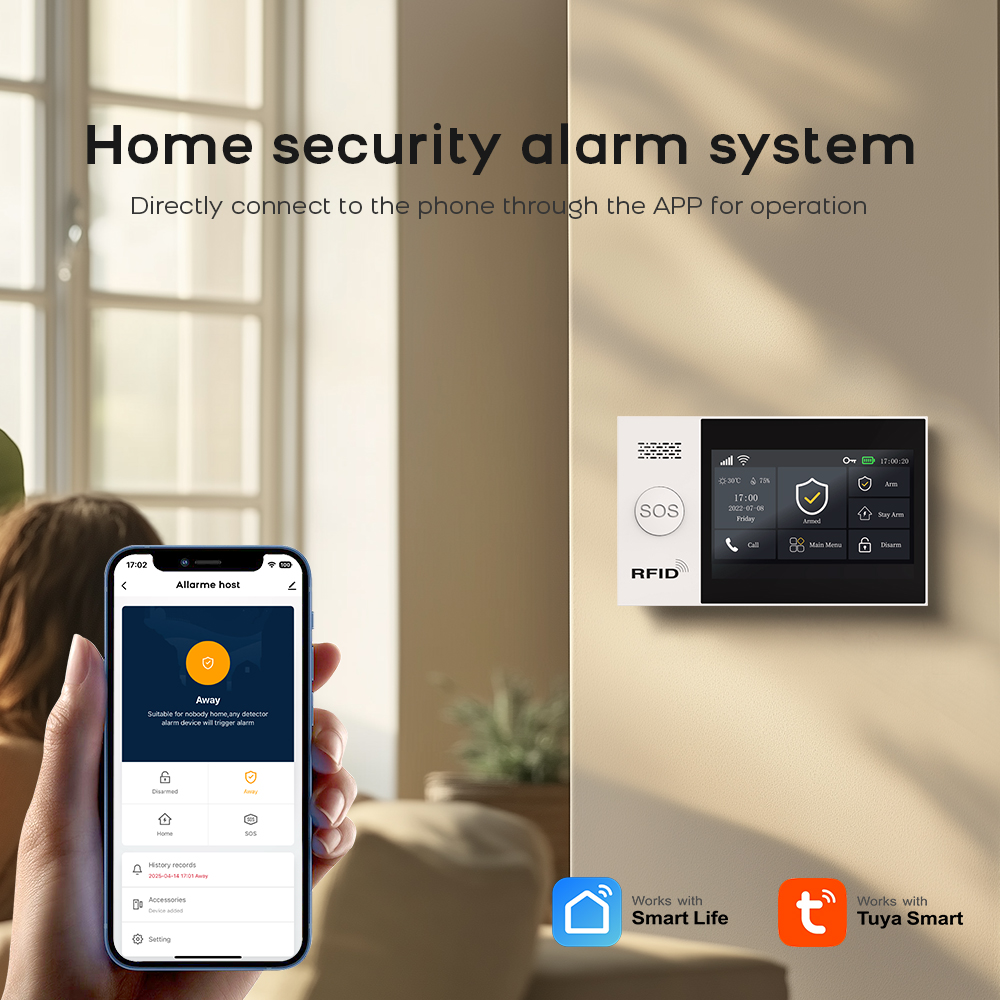 PG-107 Tuya Wireless Home WIFI - Sim Gsm Alarm recension och pris