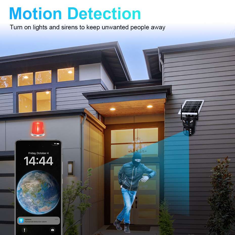 KERUI 6MP 4G SIM WiFi Solar Ca - Home Security No Wifi Needed recension och pris