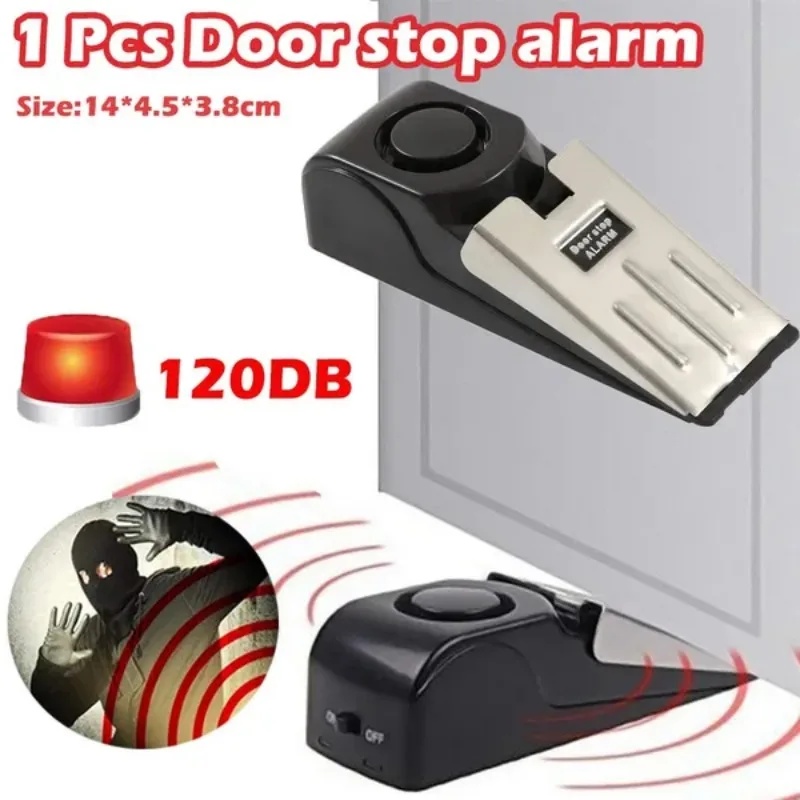 New 120dB Door Stop Alarm Syst - Door Wedge Alarm recension och pris