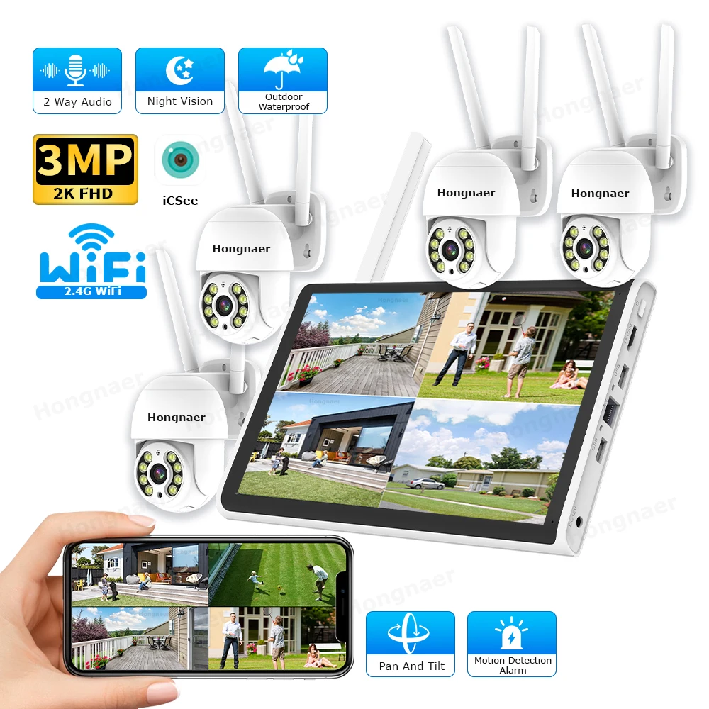 2026 Hongnaer 3MP 4 Channel Wi - Home Security Camera System recension och pris
