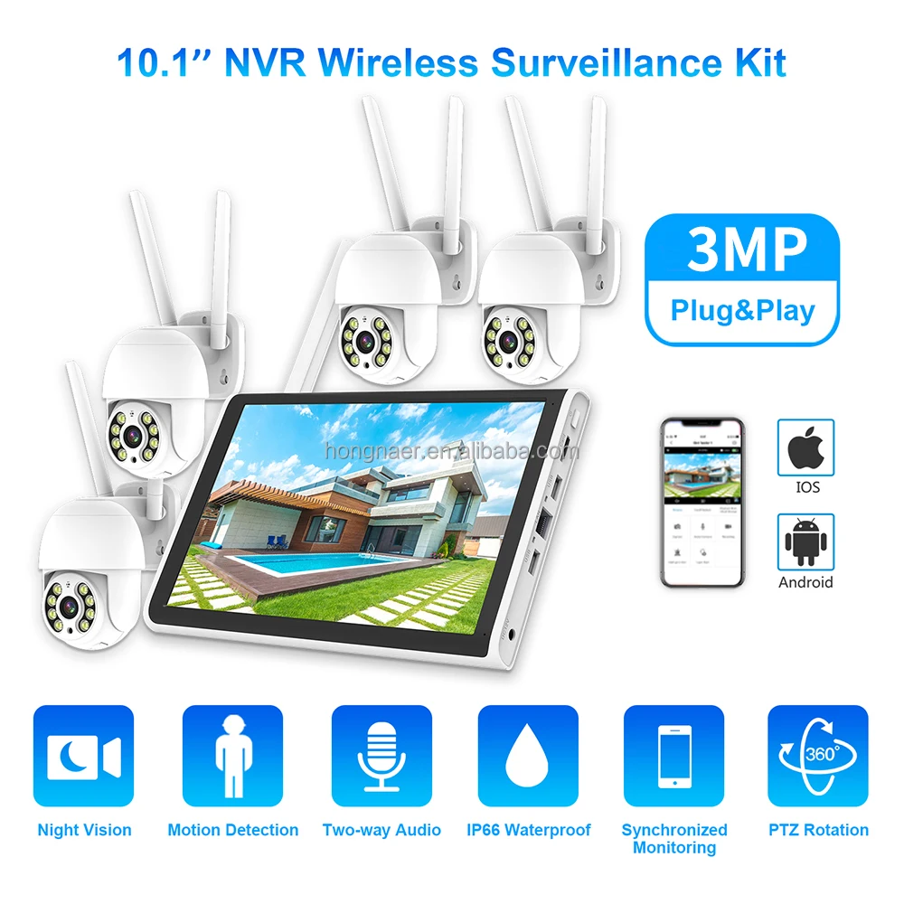 2026 Hongnaer 3MP 4 Channel Wi - Home Security Camera System recension och pris