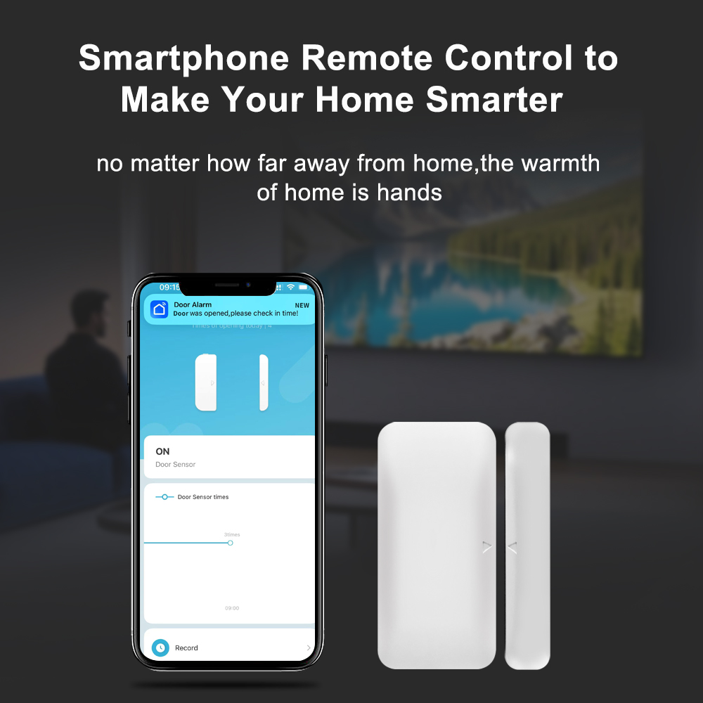 Tuya Zigbee Wireless Door Wind - Home Security Gate recension och pris