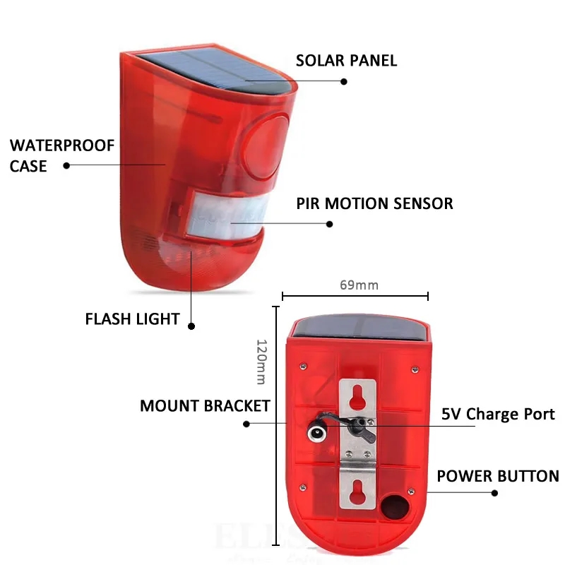 Waterproof Solar Powered Alarm - Sim Gsm Alarm recension och pris