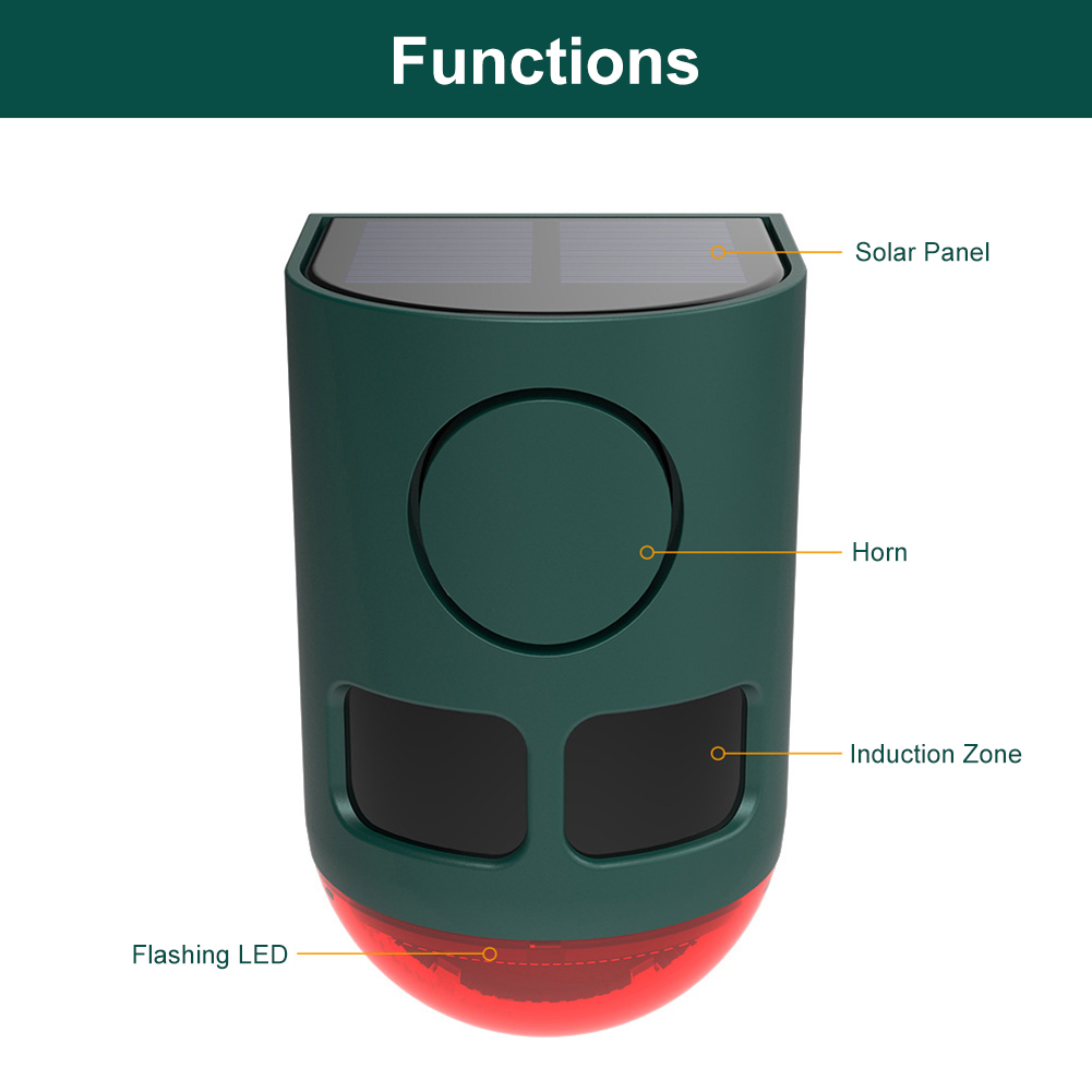 Solar Outdoor Motion Sensor Al - Home Yard Security recension och pris