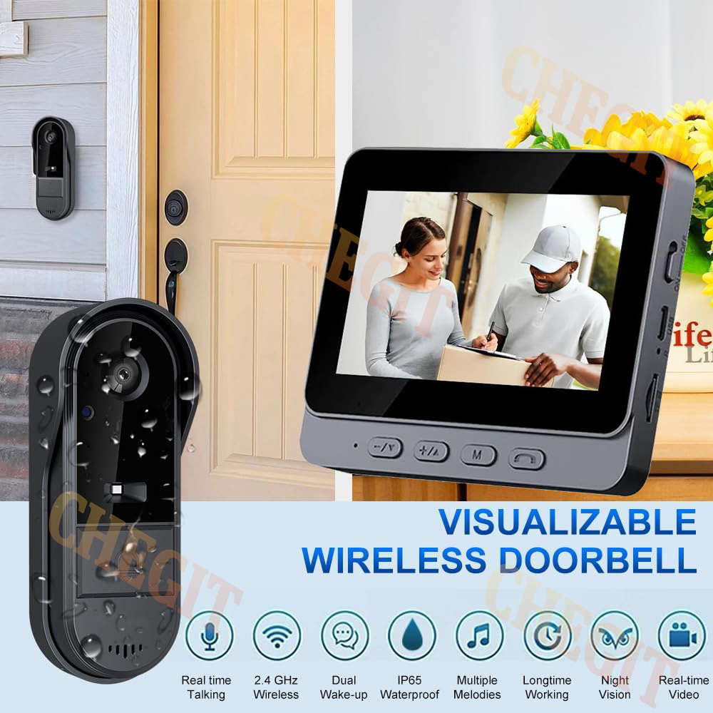 Wireless Wifi Doorbell Camera  - Home Security No Wifi Needed recension och pris