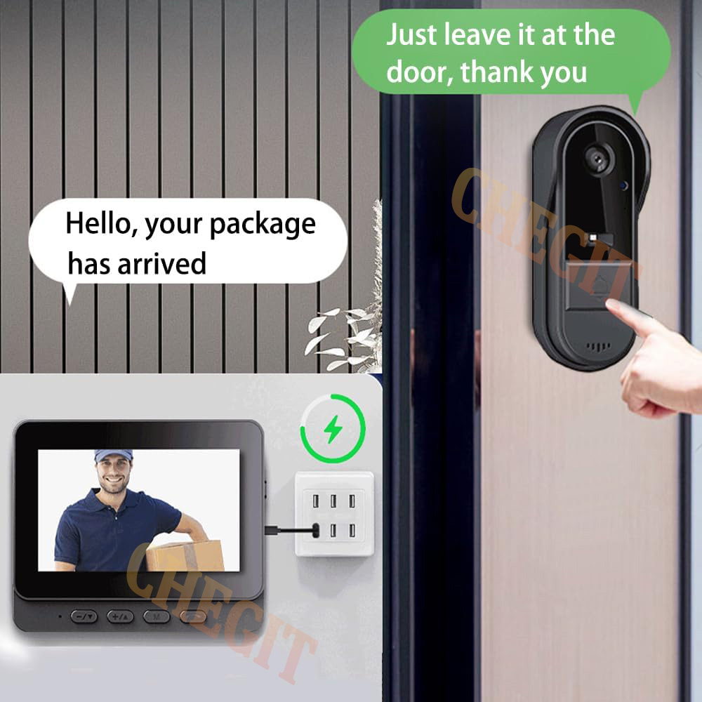 Wireless Wifi Doorbell Camera  - Home Security No Wifi Needed recension och pris