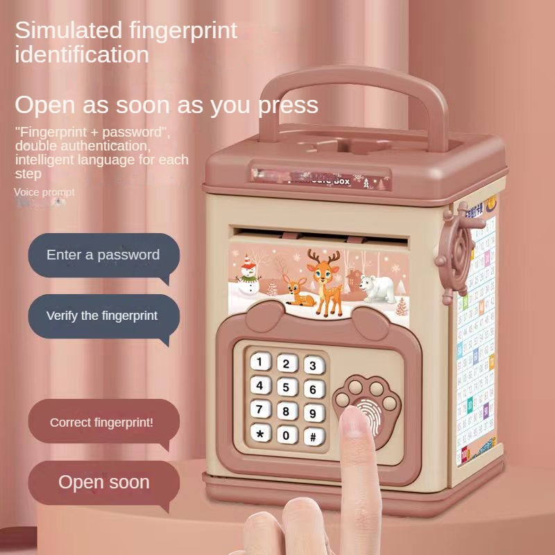 Money Box with Fingerprint Pig - Home Security Safe recension och pris