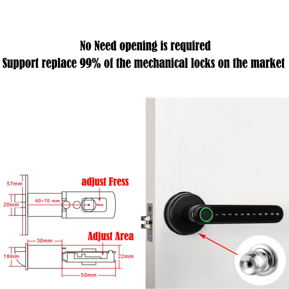 TTLock Smart Bluetooth Fingerp - Home Security Locks For Doors recension och pris