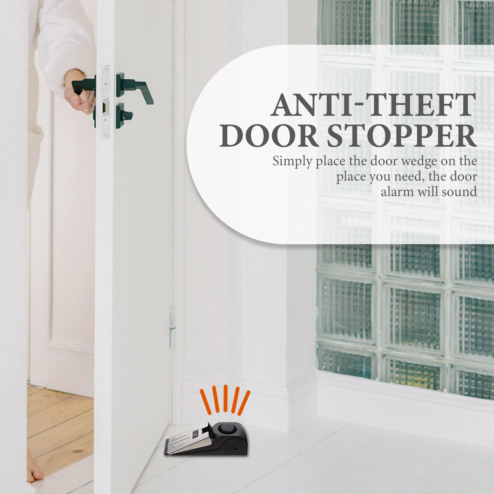 Press Type Door Stopper with S - Door Wedge Alarm recension och pris