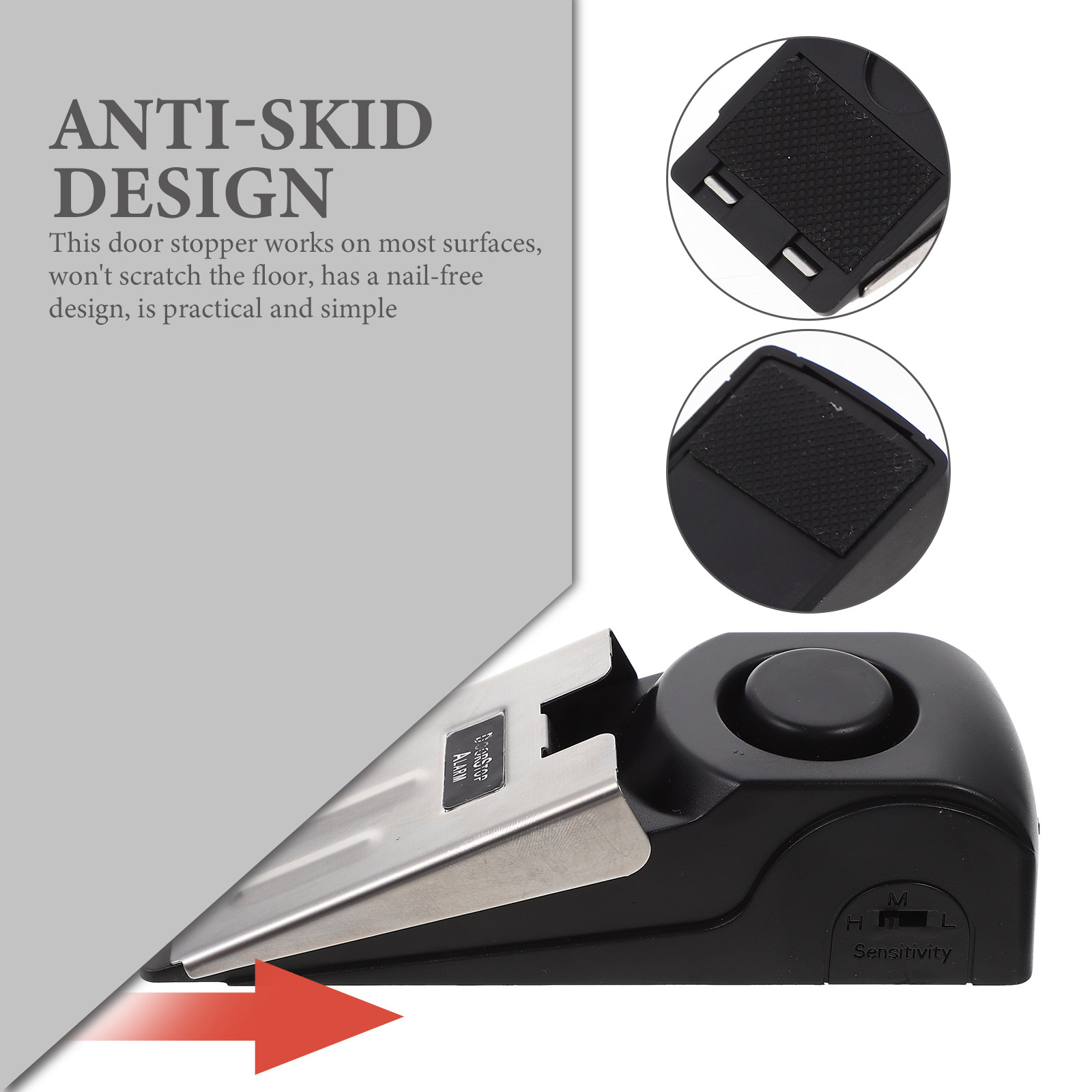 Press Type Door Stopper with S - Door Wedge Alarm recension och pris