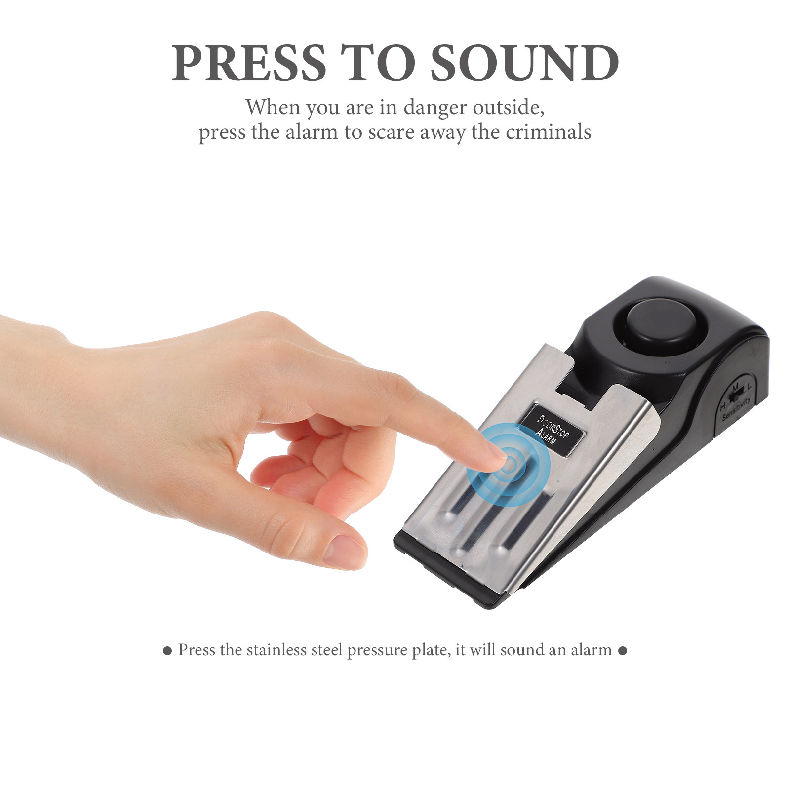 Press Type Door Stopper with S - Door Wedge Alarm recension och pris