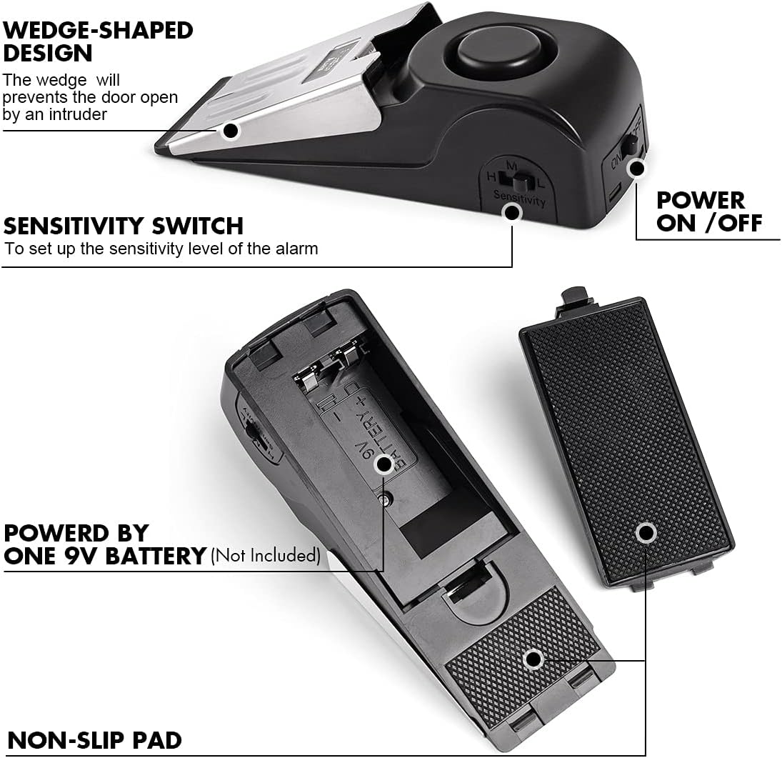 Door Stop Alarm, Door Stopper  - Door Wedge Alarm recension och pris