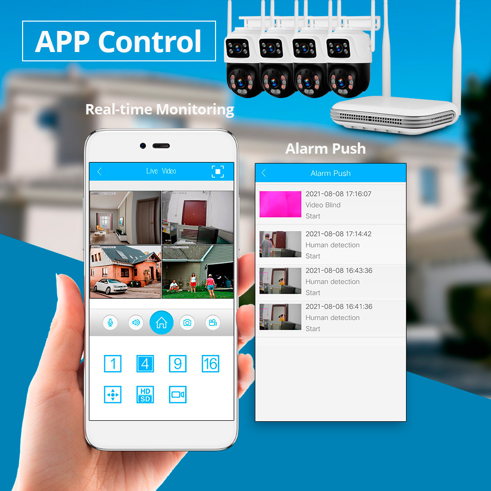 KERUI Waterproof 6MP HD Wirele - Home Security Camera System recension och pris
