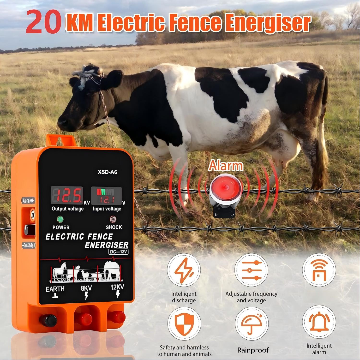 20KM Electric Fence Energizer  - Home Security Electric Fence recension och pris