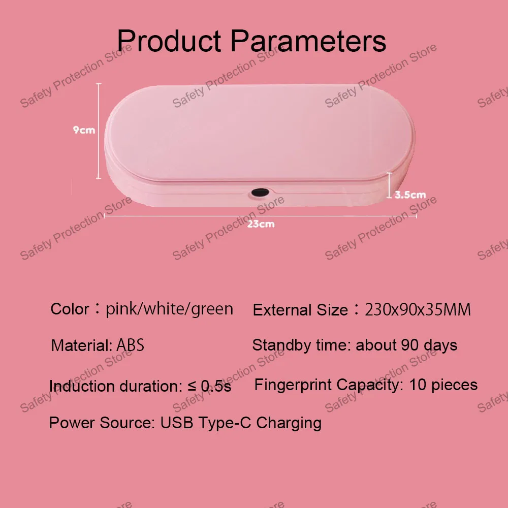 Fingerprint Storage Box Finger - Home Security Safe recension och pris
