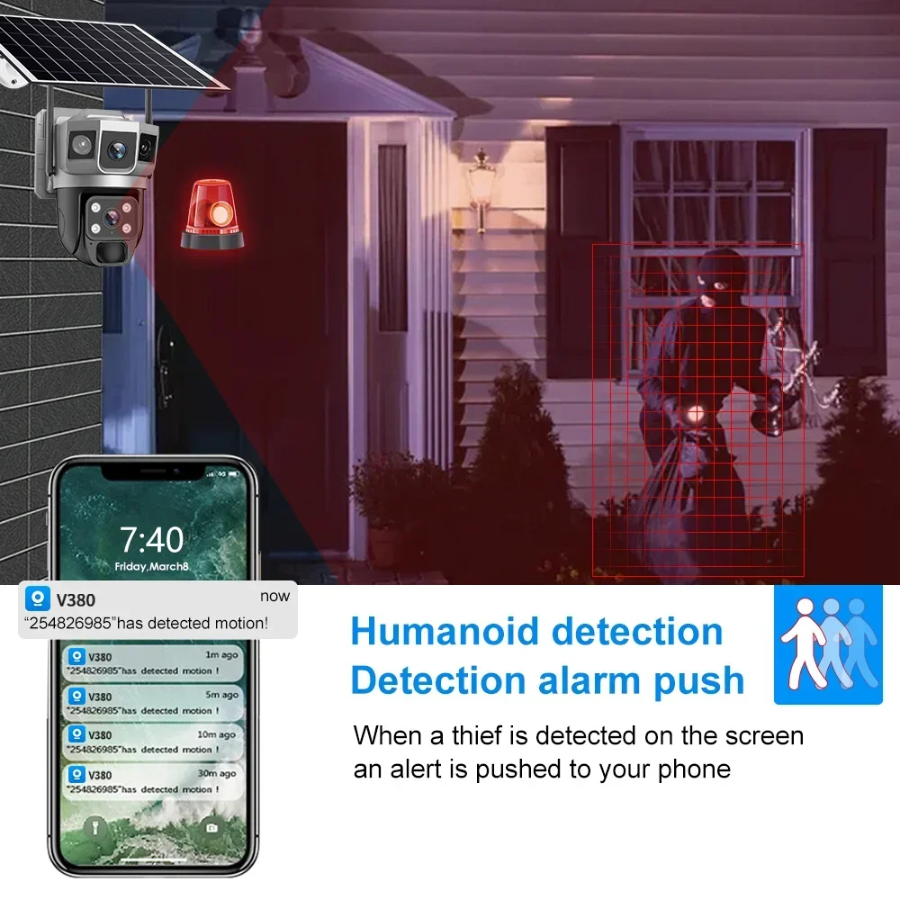 V380 4K 3 Screens 4G Camera So - Home Security Brand recension och pris