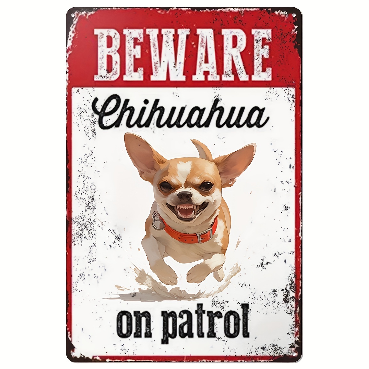 Beware of Chihuahua on Patrol  - Home Security Brand recension och pris