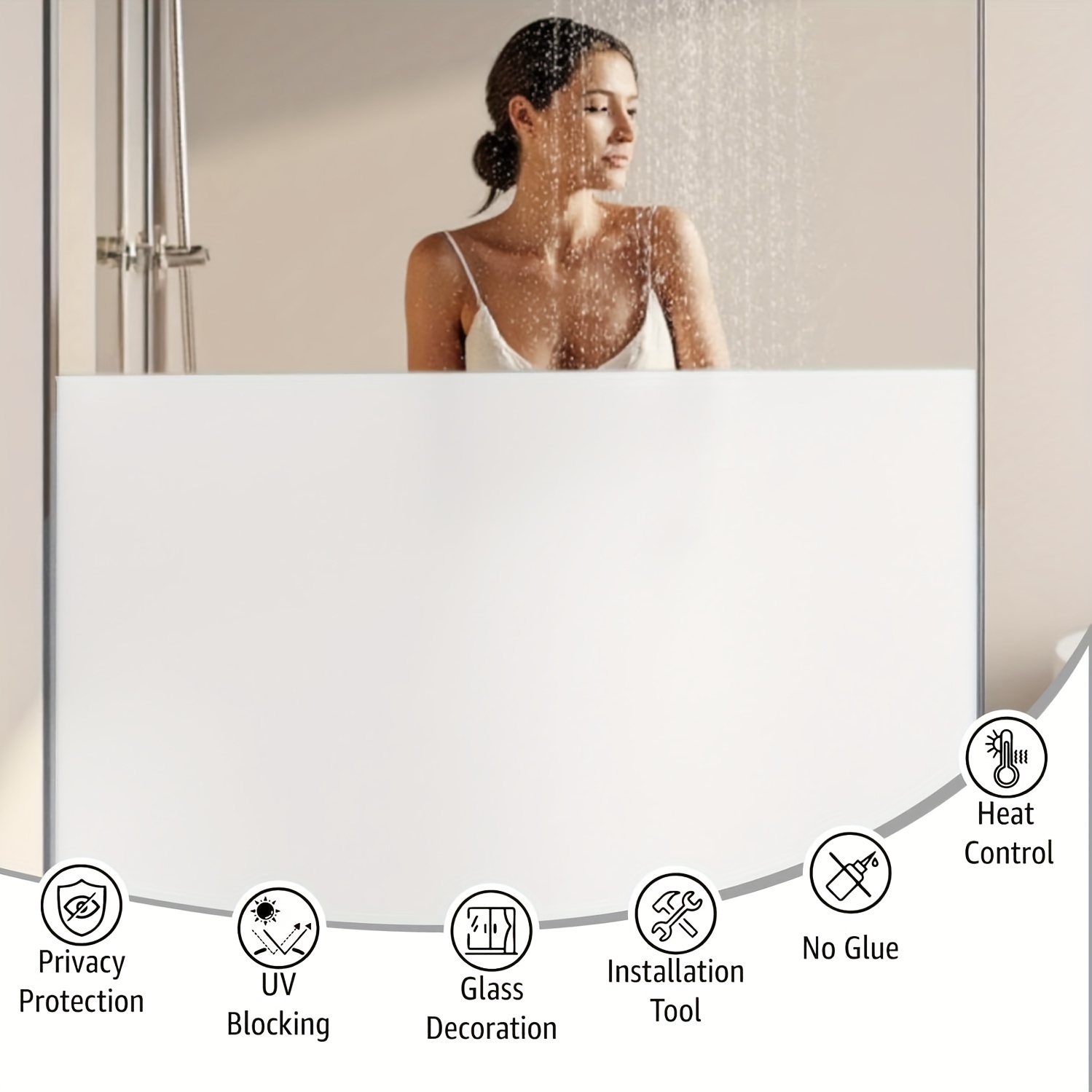 White Frosted Privacy Window F - Home Security For Windows recension och pris