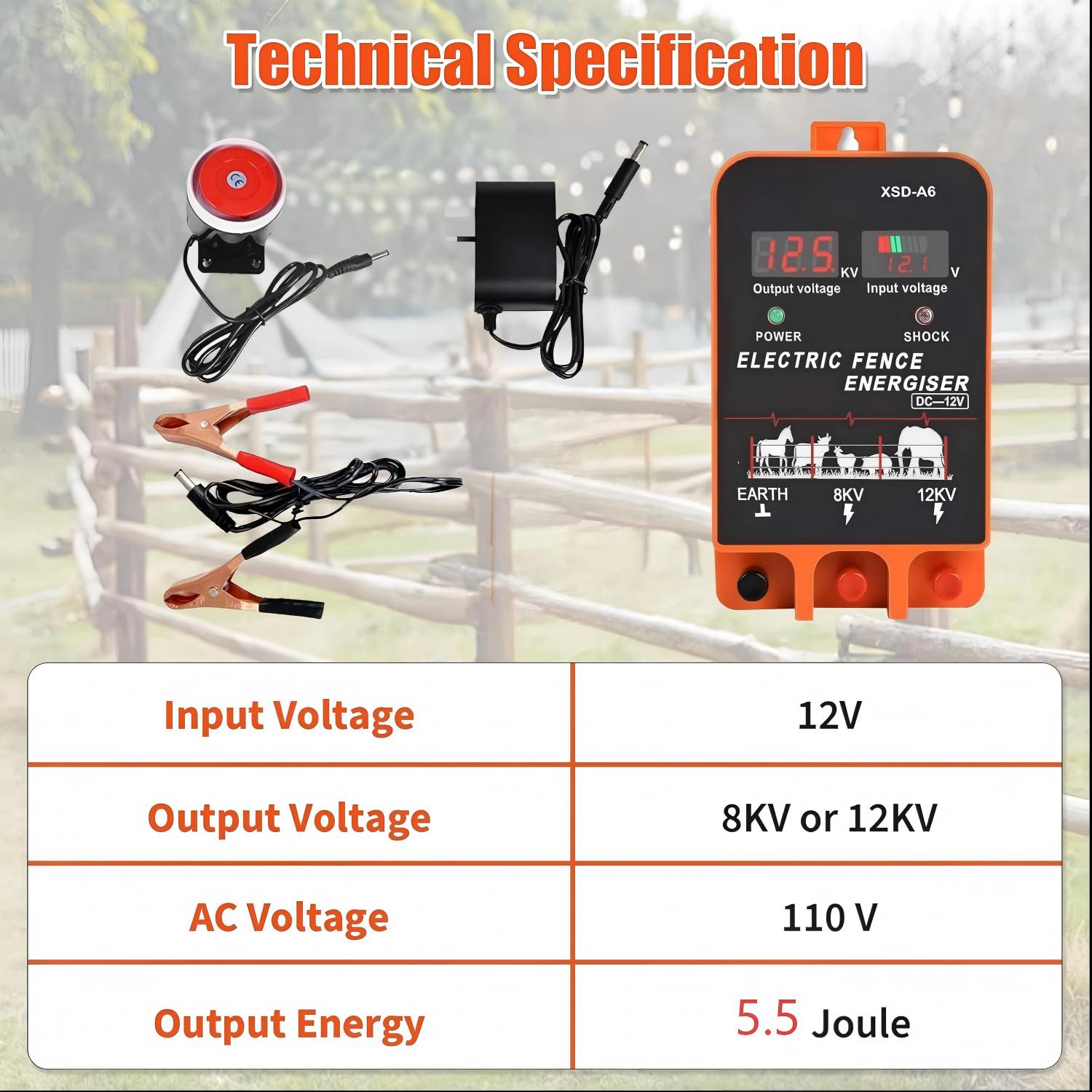 20KM Electric Fence Energizer  - Home Security Electric Fence recension och pris