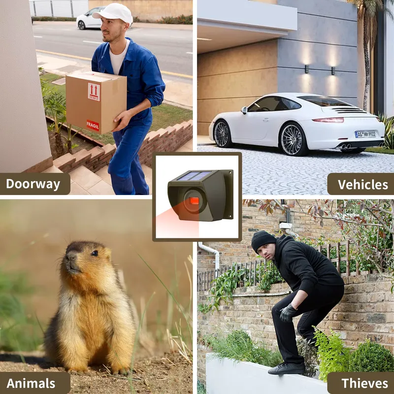 Outdoor Solar - Powered Wirele - Home Security Usa recension och pris