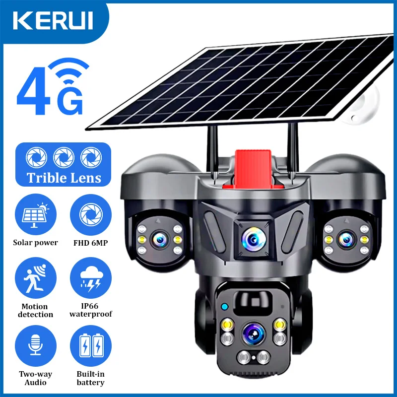 KERUI V380 Pro Outdoor PTZ 6MP - Home Security No Wifi Needed recension och pris
