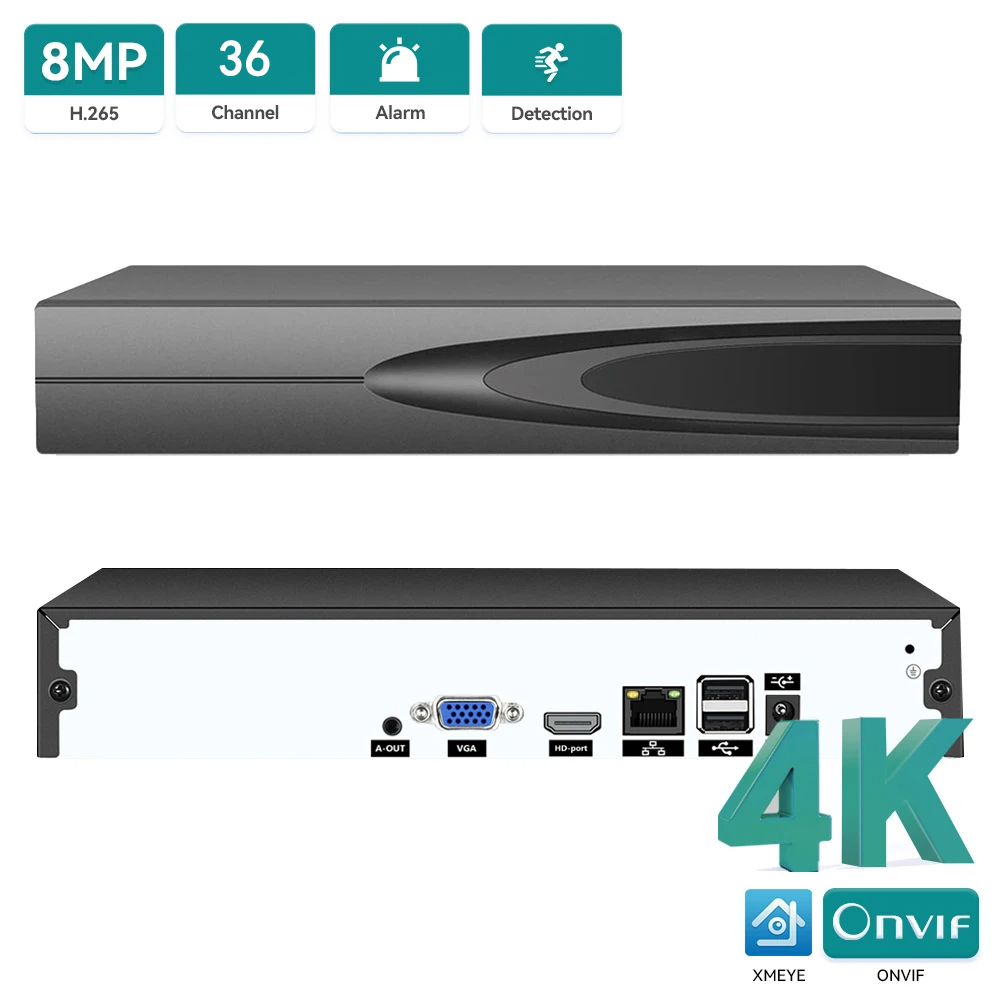 4K ONVIF CCTV NVR 36CH/16CH/10 - Home Security Camera System recension och pris