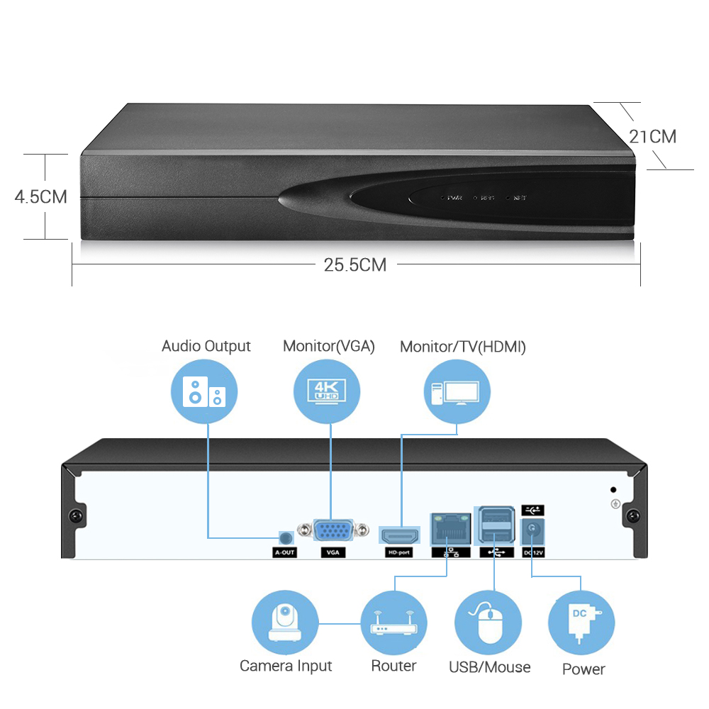 4K ONVIF CCTV NVR 36CH/16CH/10 - Home Security Camera System recension och pris