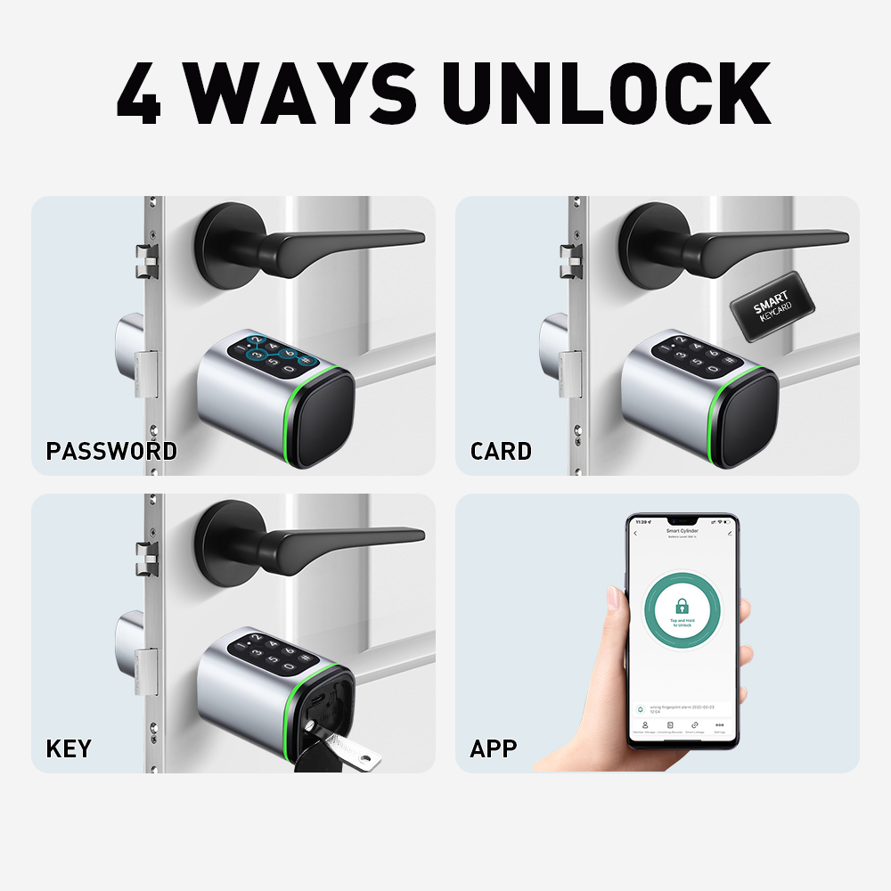 Smart Cylinder Lock Tuya 60-90 - Home Security Ideas recension och pris
