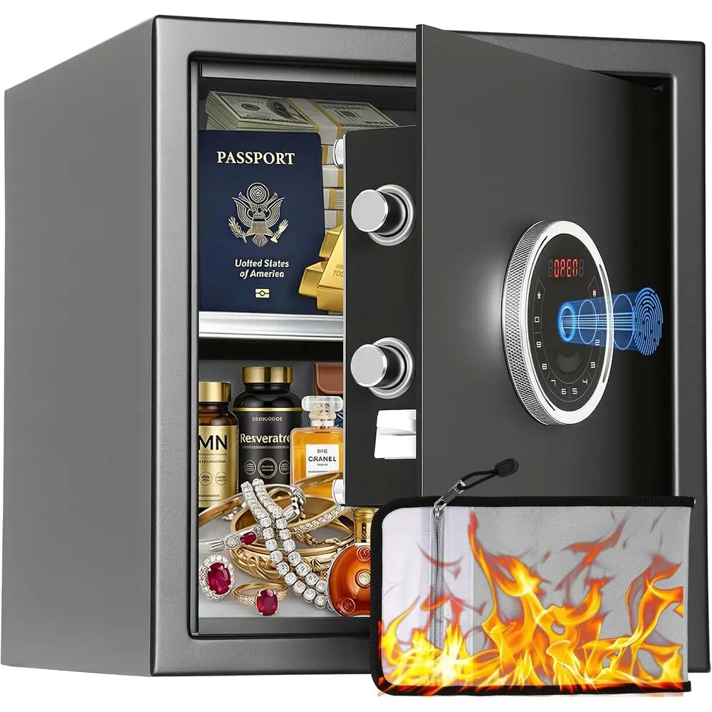 1.5 Auto-Open Biometric Safe w - Home Security Safe recension och pris