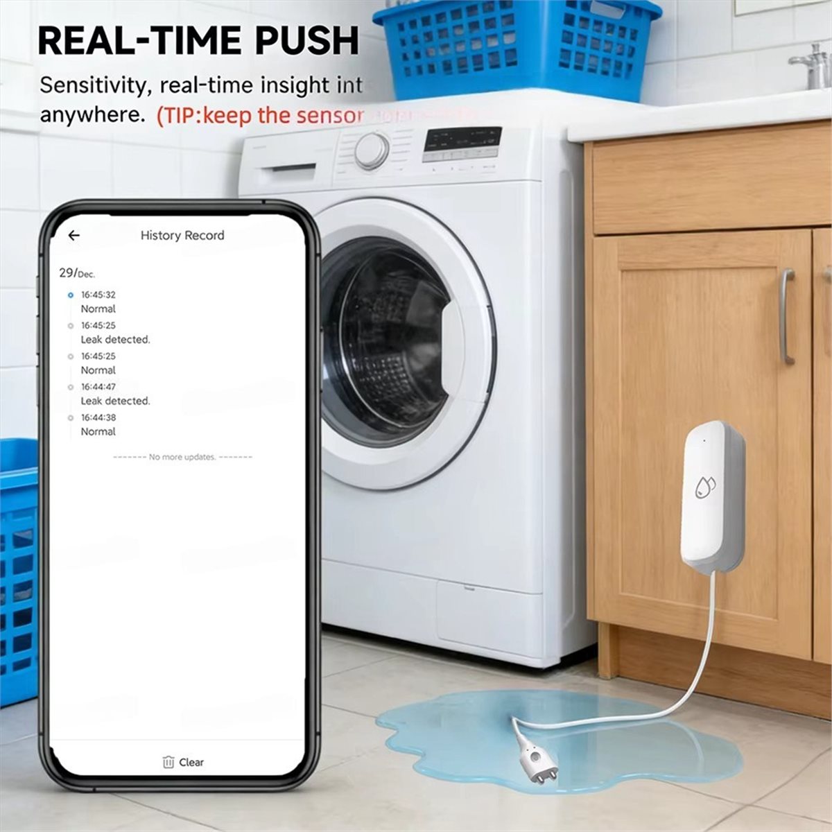 Compatible ZigBee Water Leak S - Home Security Usa recension och pris